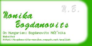 monika bogdanovits business card